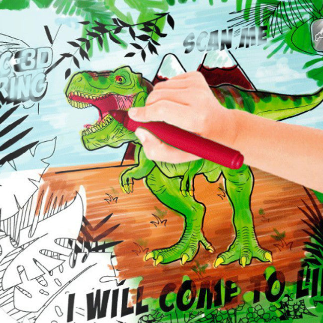 Dino, måla själv vaxduk, 140 cm bred