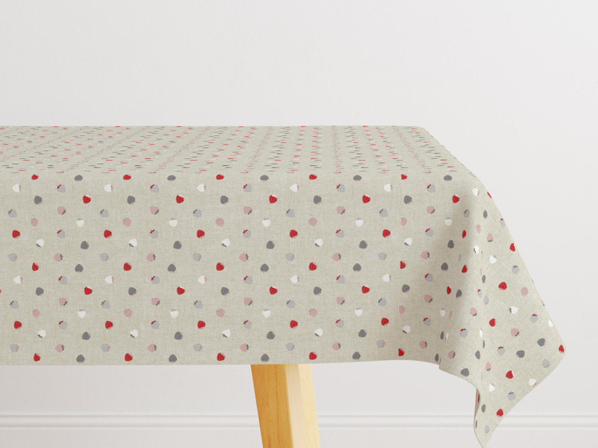 Dix Natur - Textilvaxduk med små söta jordgubbar