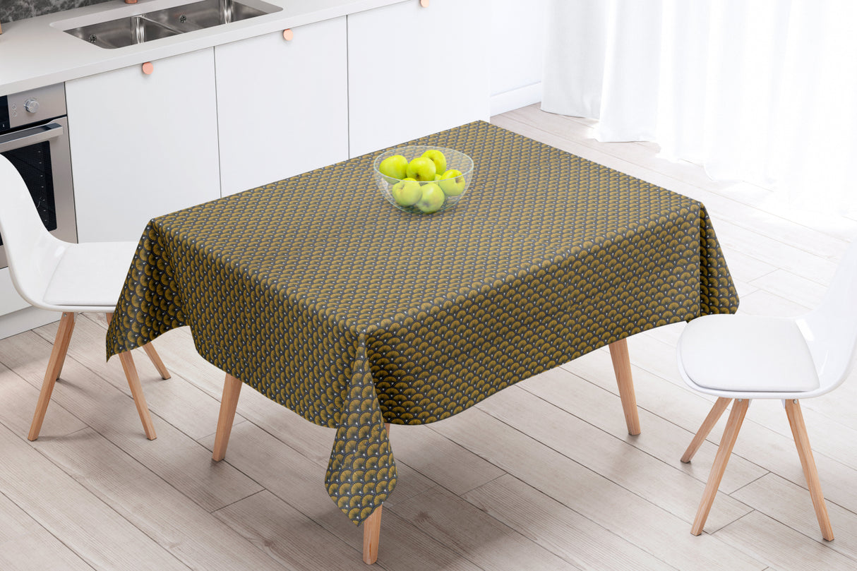 Doucet Mustard - Akrylduk från Laura Lancelle - 155 cm bred