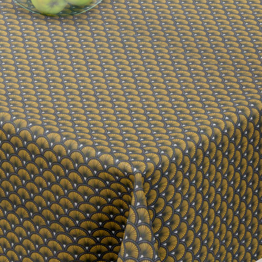 Doucet Mustard - Akrylduk från Laura Lancelle - 155 cm bred