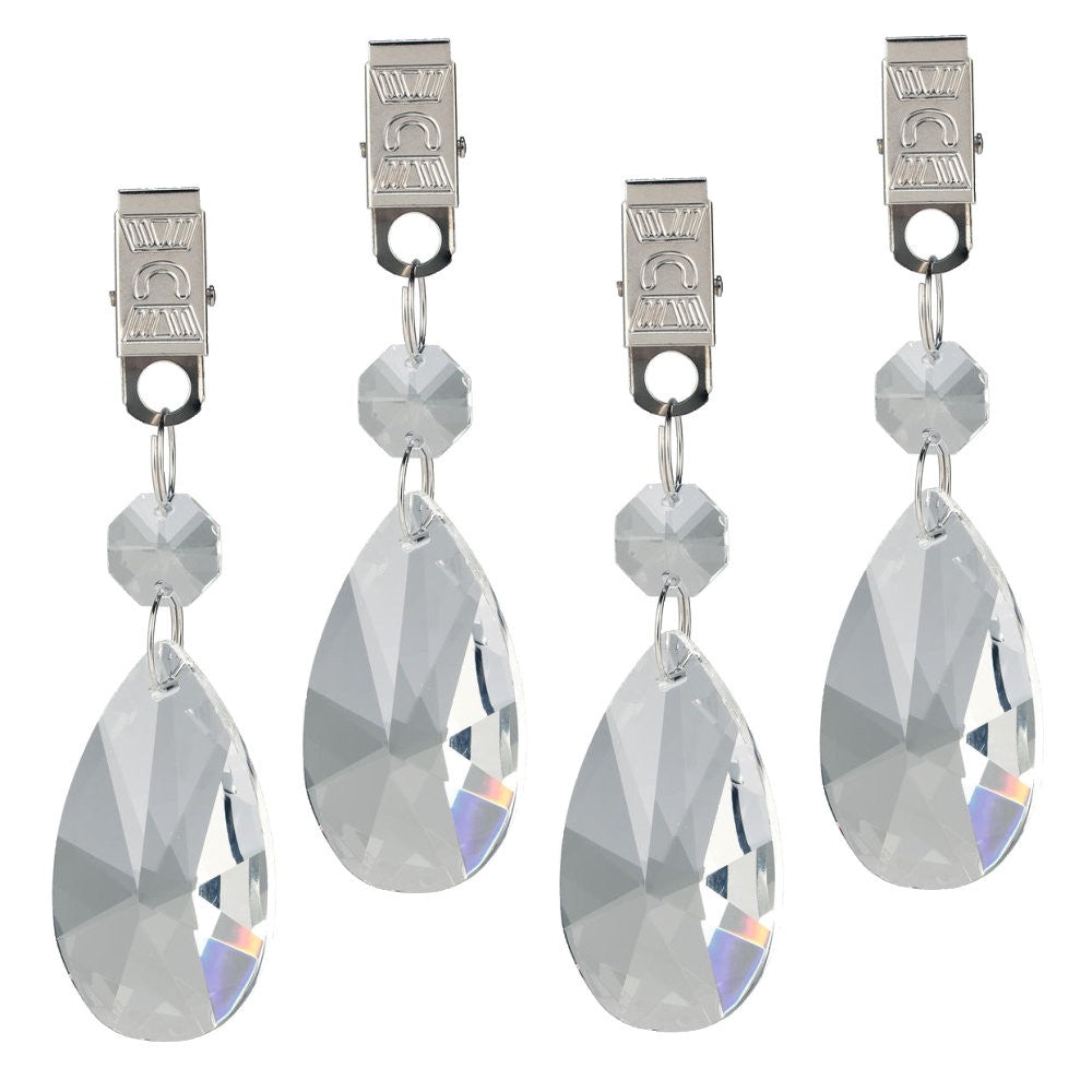 Praktiska duktyngder med kristaller Håll duken på plats med eleganta duktyngder.