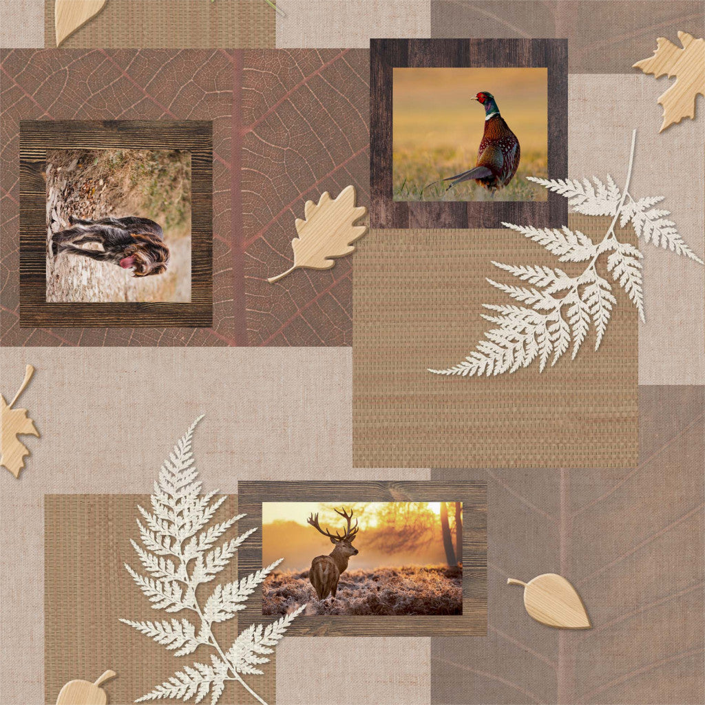Höstmorgon - Vaxduk med jakt- och djurmotiv