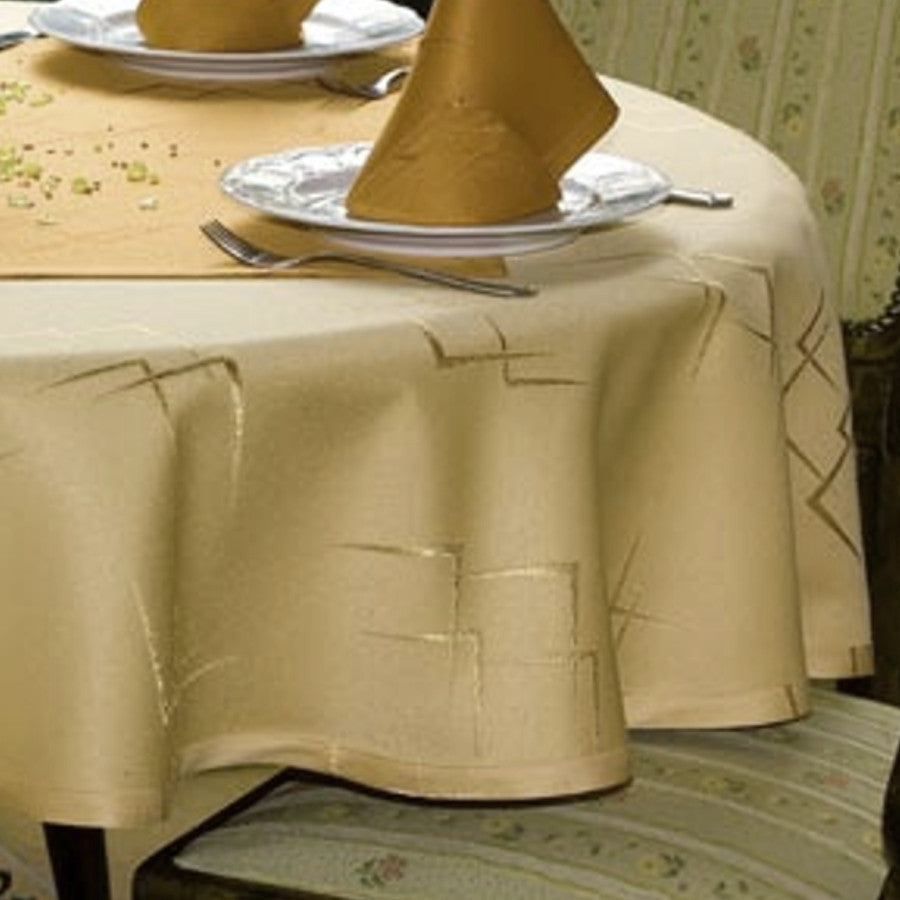 Eleganz Champagne Ø 160 cm, rund damastduk