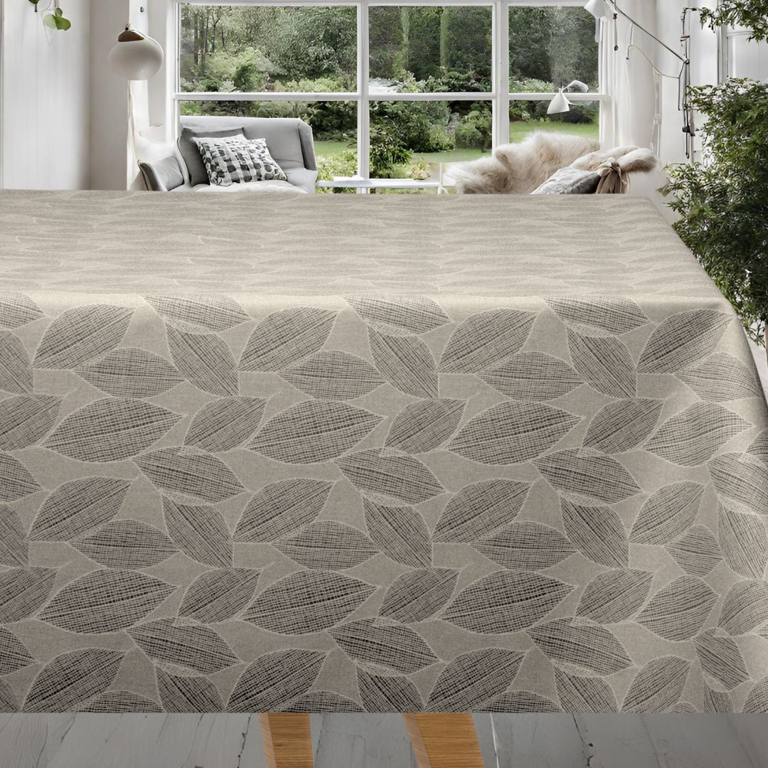 Elza Forrest Grå - Textilvaxduk med glidskydd