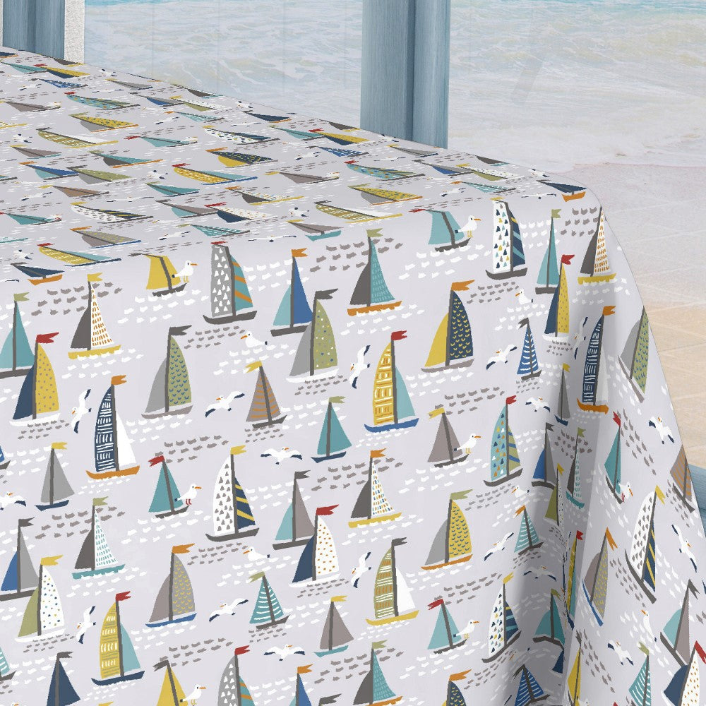 En Seglats - textilvaxduk med vind i seglen