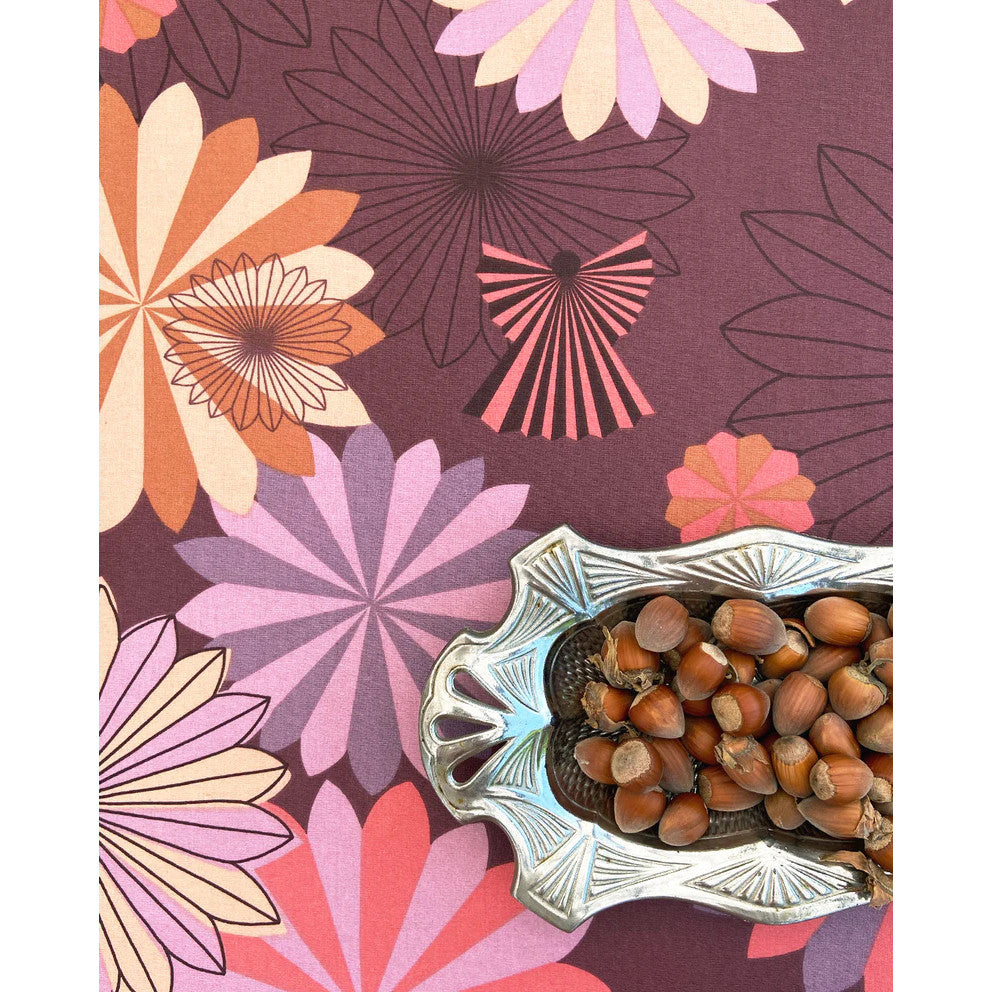 Engel Purple - Notes by Susanne Schjerning - textilvaxduk med glidskydd