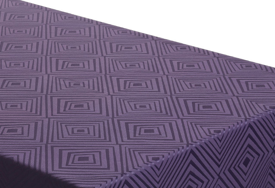 Engholm Diamond Rund Damastduk - lila Ø 160