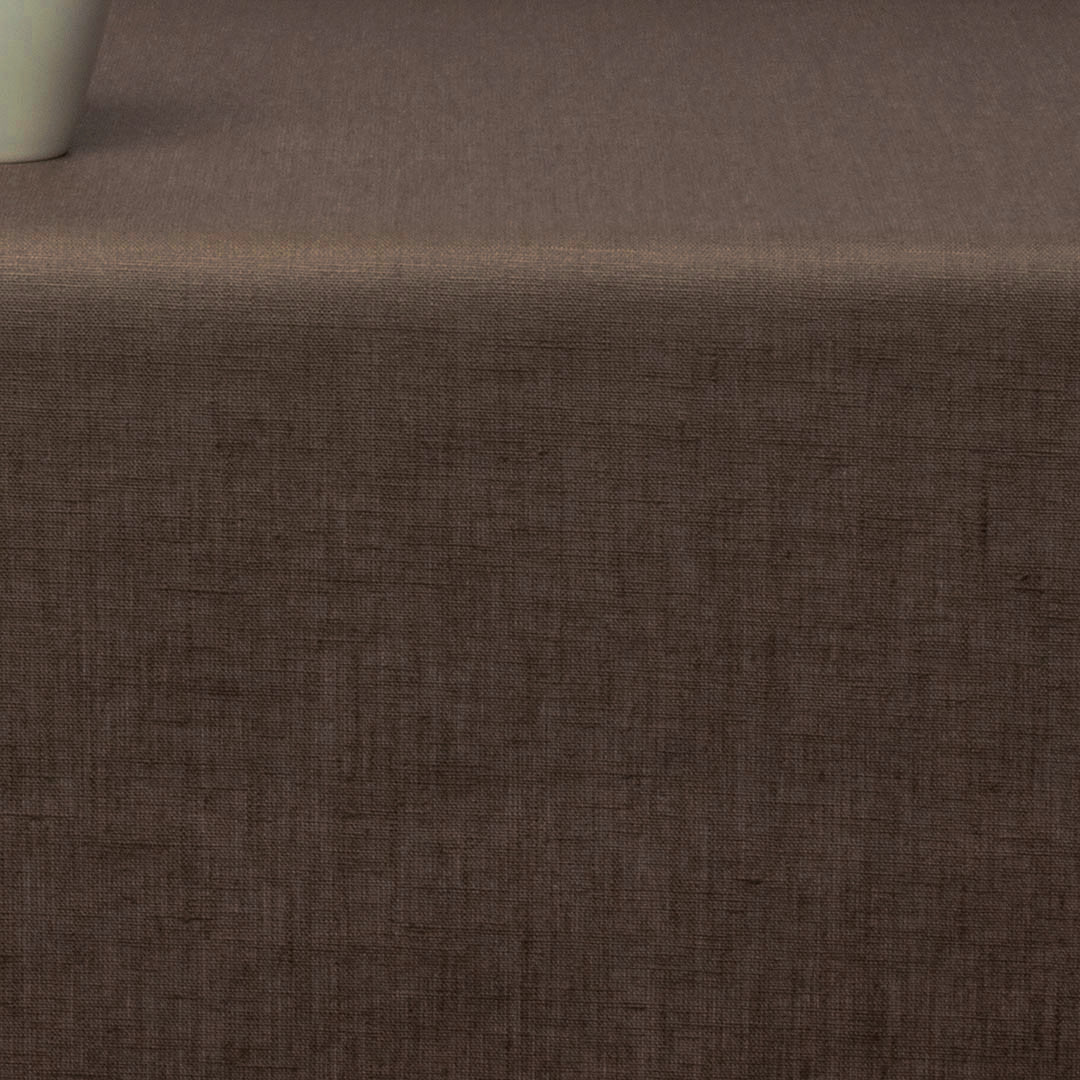 Enfärgad duk i 100 % linne med akrylbeläggning - Brun