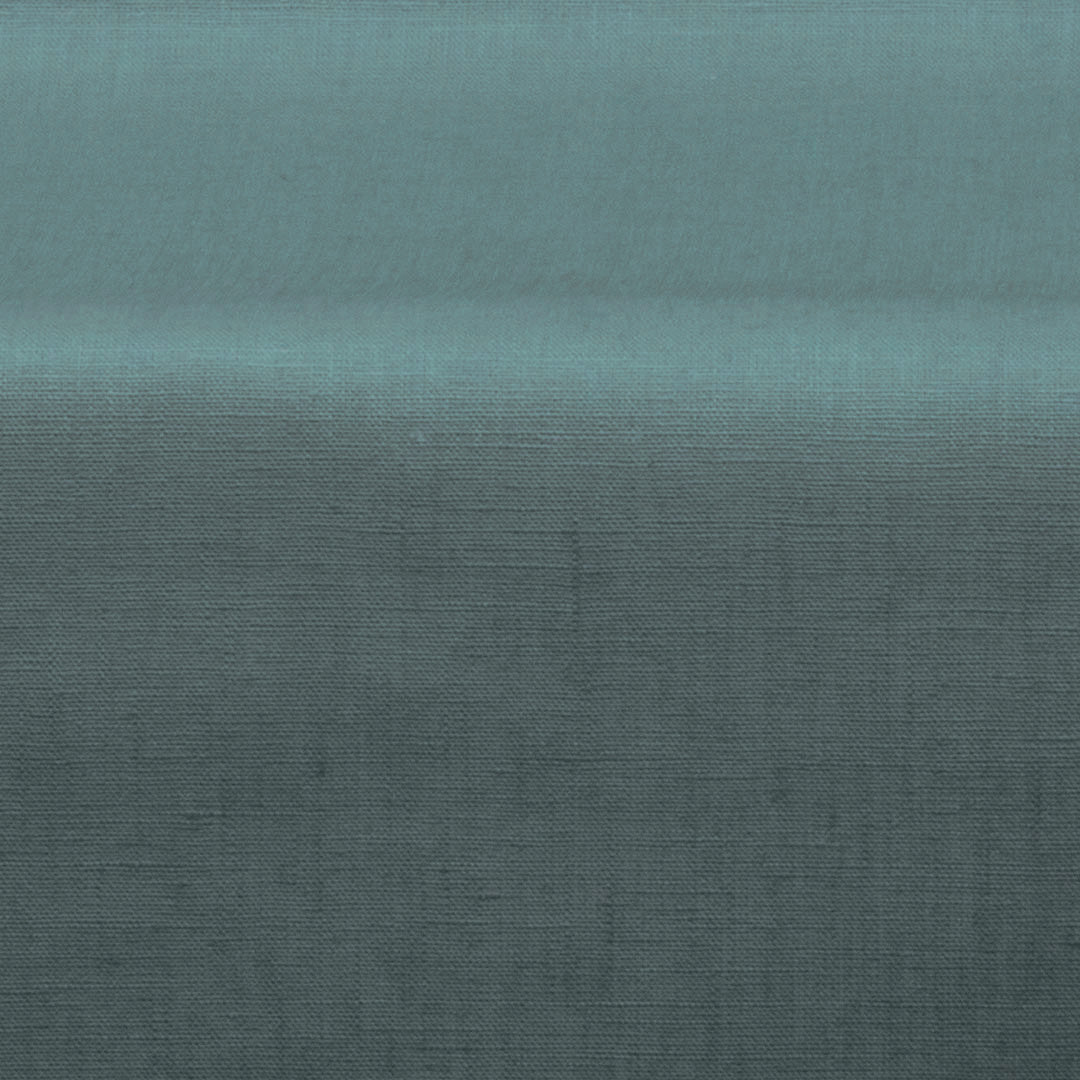 Enfärgad duk i 100 % linne med akrylbeläggning - Petroleum/Blågrön