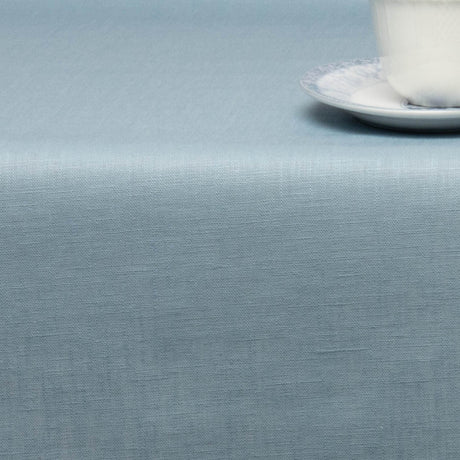 Textilvaxduk i 100 % linne - 140 cm bred - Ljusblå