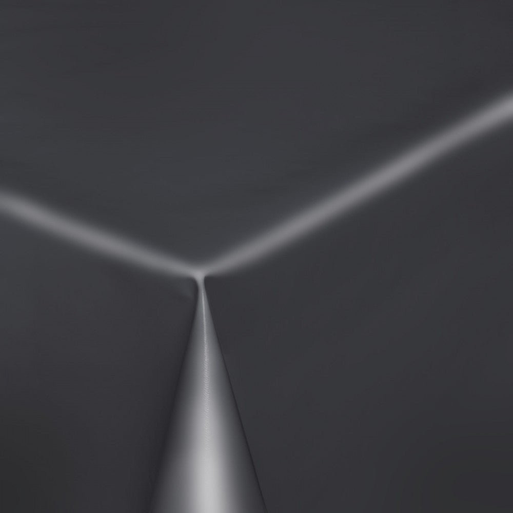 Uni Color - Enfärgad halvblank vaxduk, 140 cm bred - Antracit