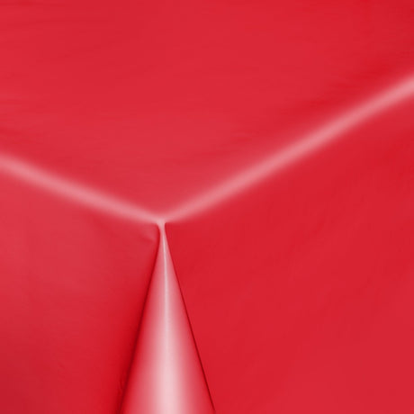 Uni Color - Enfärgad vaxduk, halvblank yta, 140 cm bred - Röd