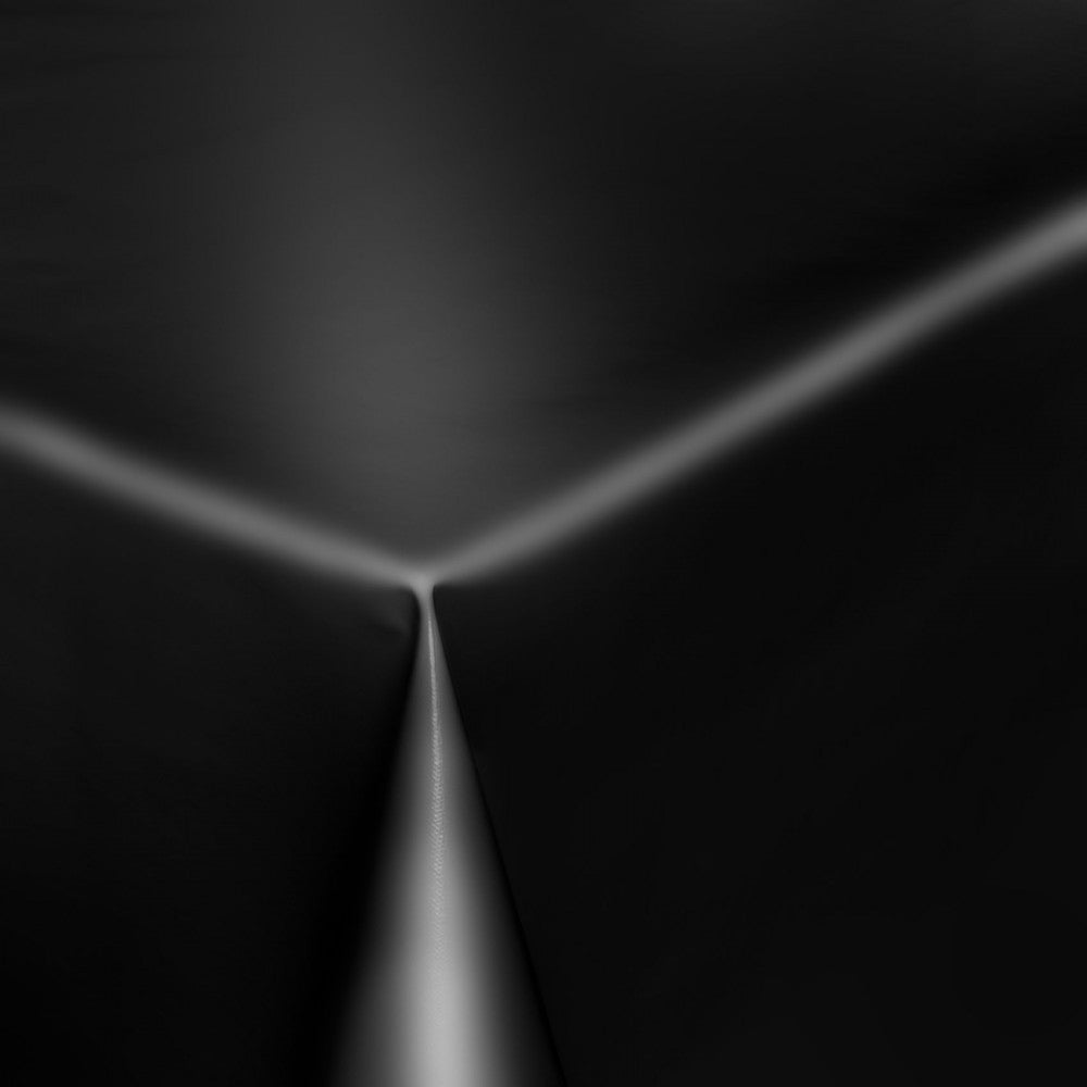 Uni Color – Svart enfärgad vaxduk med halvglans, 140 cm bred