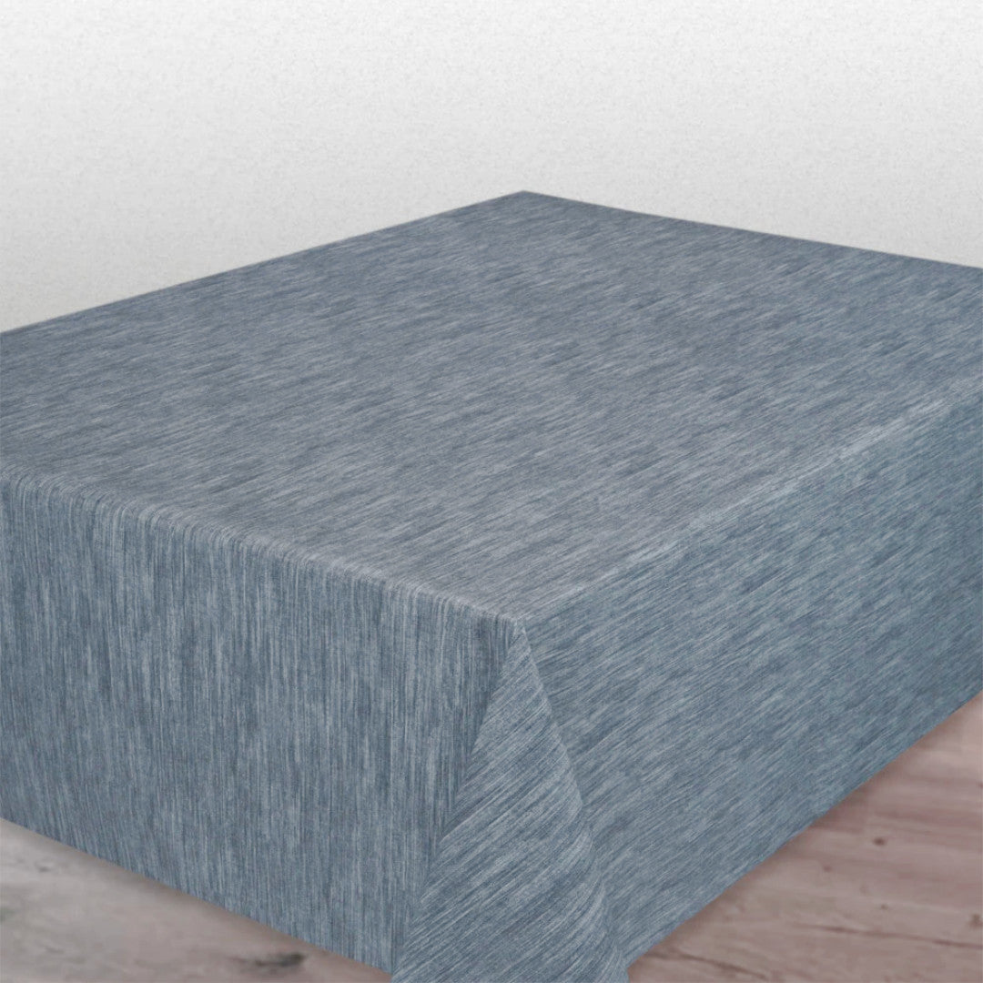 Enfärgad vaxduk med präglad struktur, 140 cm bred, Blå