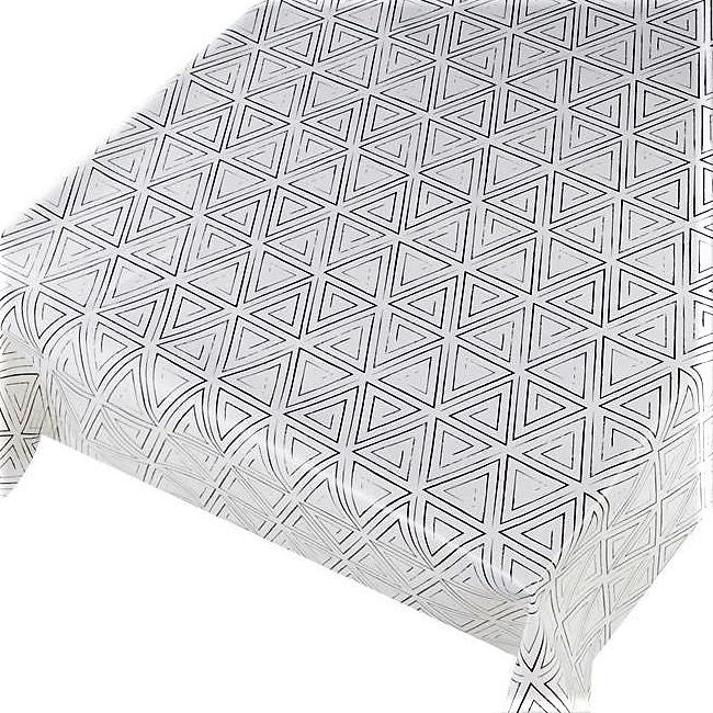 Faro White, vaxduk med lätt präglad struktur i svart och vitt