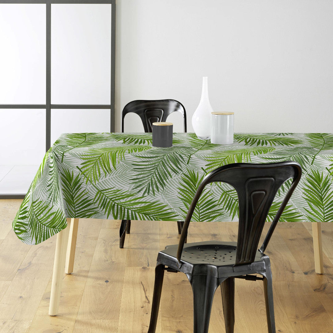 Feuilles Green - Vaxduk med vackra gröna palmblad, i miljö
