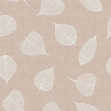 Textilia Feuillys White - Rund vaxduk med resår