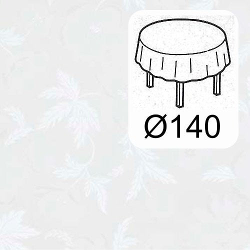 Rund vaxduk, Diamond vit, Ø140cm