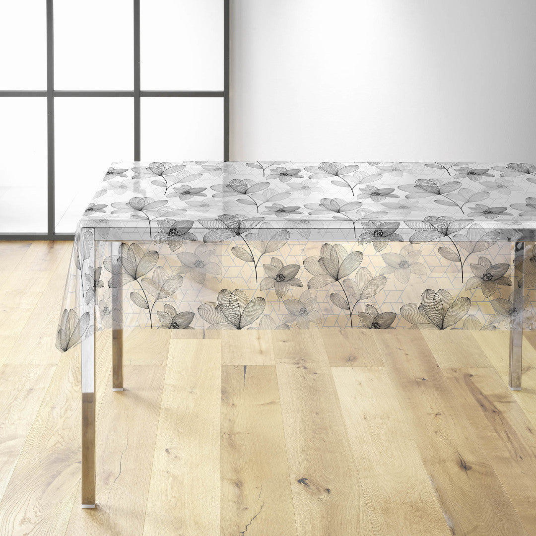 Miljöbild av Filicity - Genomskinlig vaxduk med streckteckningar av blommor och blad