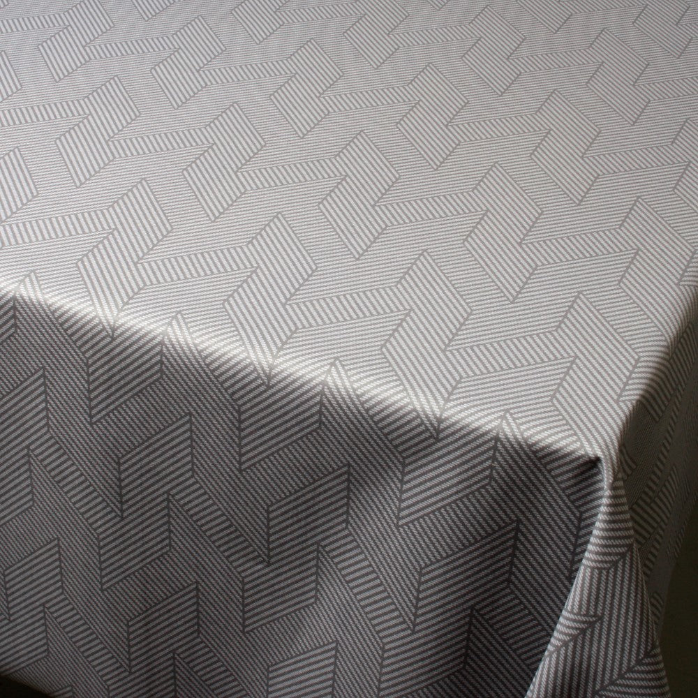 Flare Grå - Textilvaxduk med grafiskt mönster