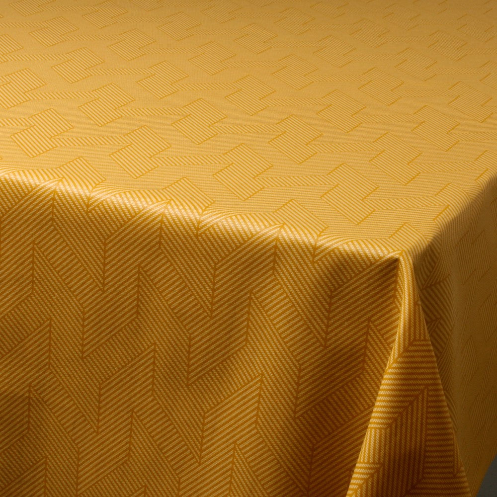 Flare Guld - Textilvaxduk med grafiskt mönster