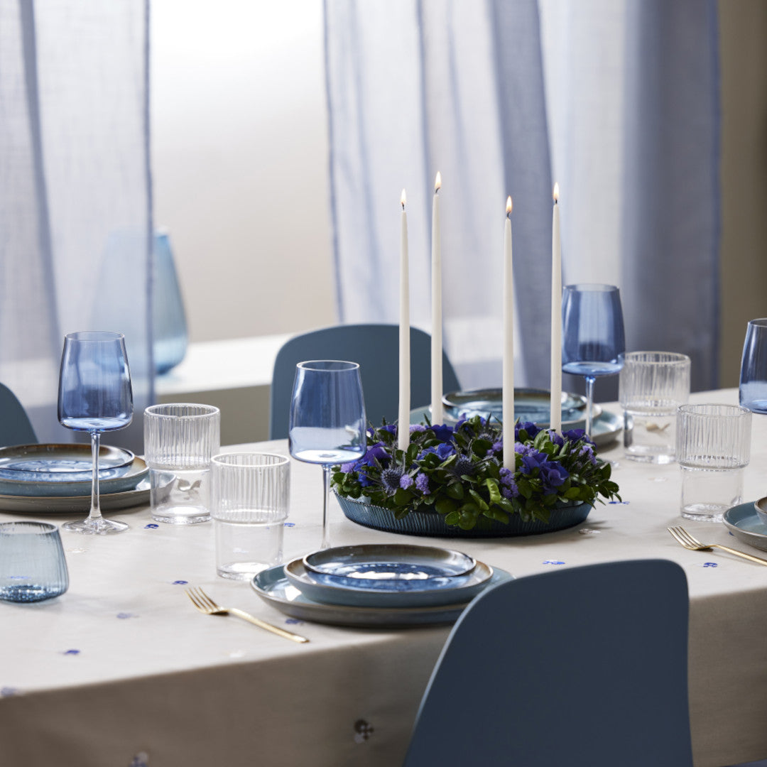 Elegant julbord med Södahl Christmas Hearts Embroidery Juleduk