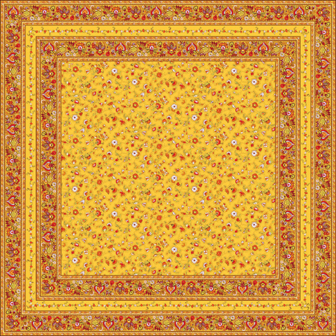 Fleurs Des Champs Gul - Rektangulär provenceduk 160 x 300 cm, miljö