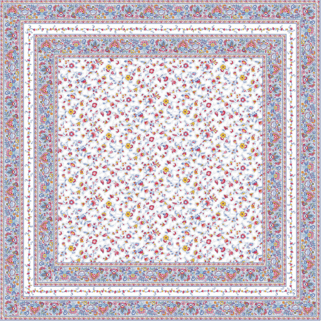 Fleurs Des Champs Multi - Rektangulär provenceduk 160 x 160 cm, motiv