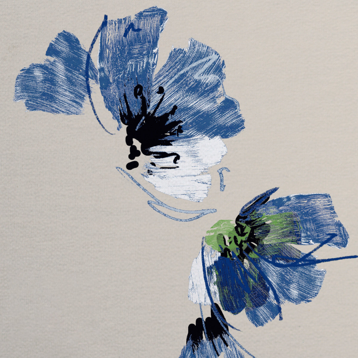 Flora Blue - Sødahl textilduk med glidskydd