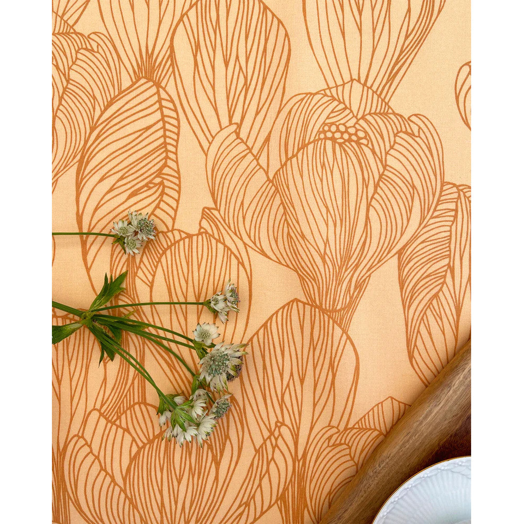 Flora Golden - Notes by Susanne Schjerning - textilvaxduk med glidskydd