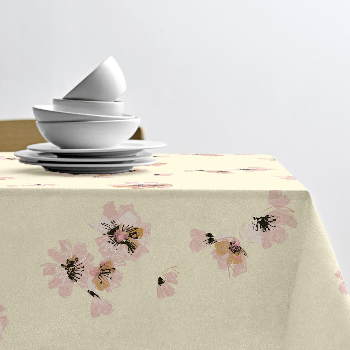 Flora Yellow - Sødahl textilduk med glidskydd