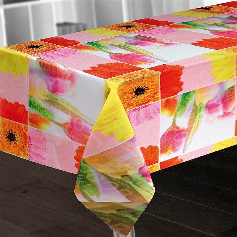 Floral duk med blommor 150 x 300 cm