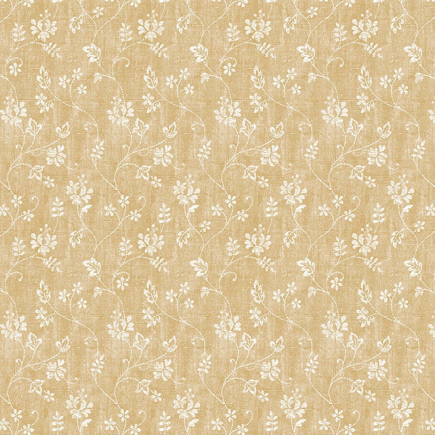 Flower Vine Golden Sand - Lätt präglad vaxduk