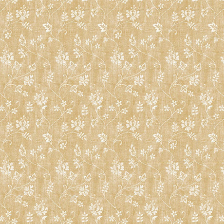 Flower Vine Golden Sand - Lätt präglad vaxduk