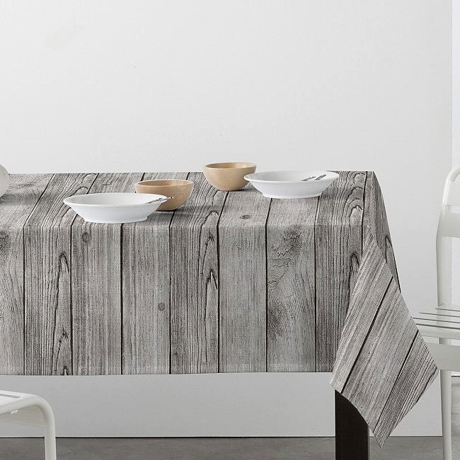 Fusta Trälook - Textilvaxduk med ett vackert motiv av träplankor i grått