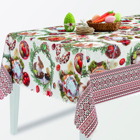 Påsk vaxduk - snygg duk med fint påsk motiv