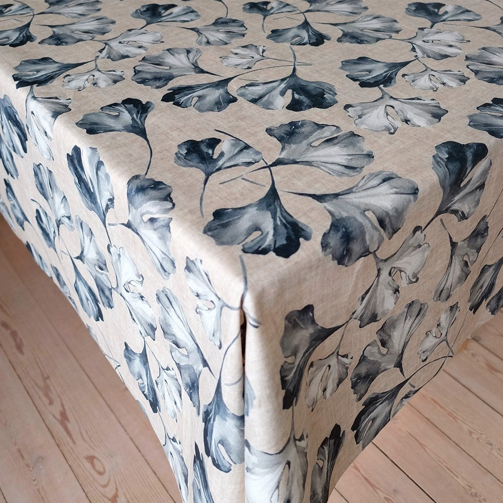 Ginkgoblad Blå - Textilvaxduk med vackra blad