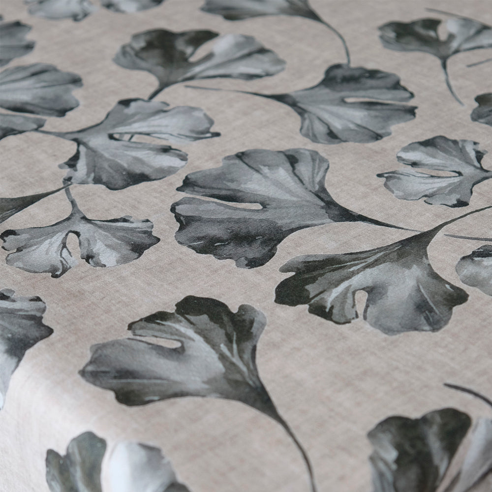 Ginkgoblad Grå - Textilvaxduk med vackra blad