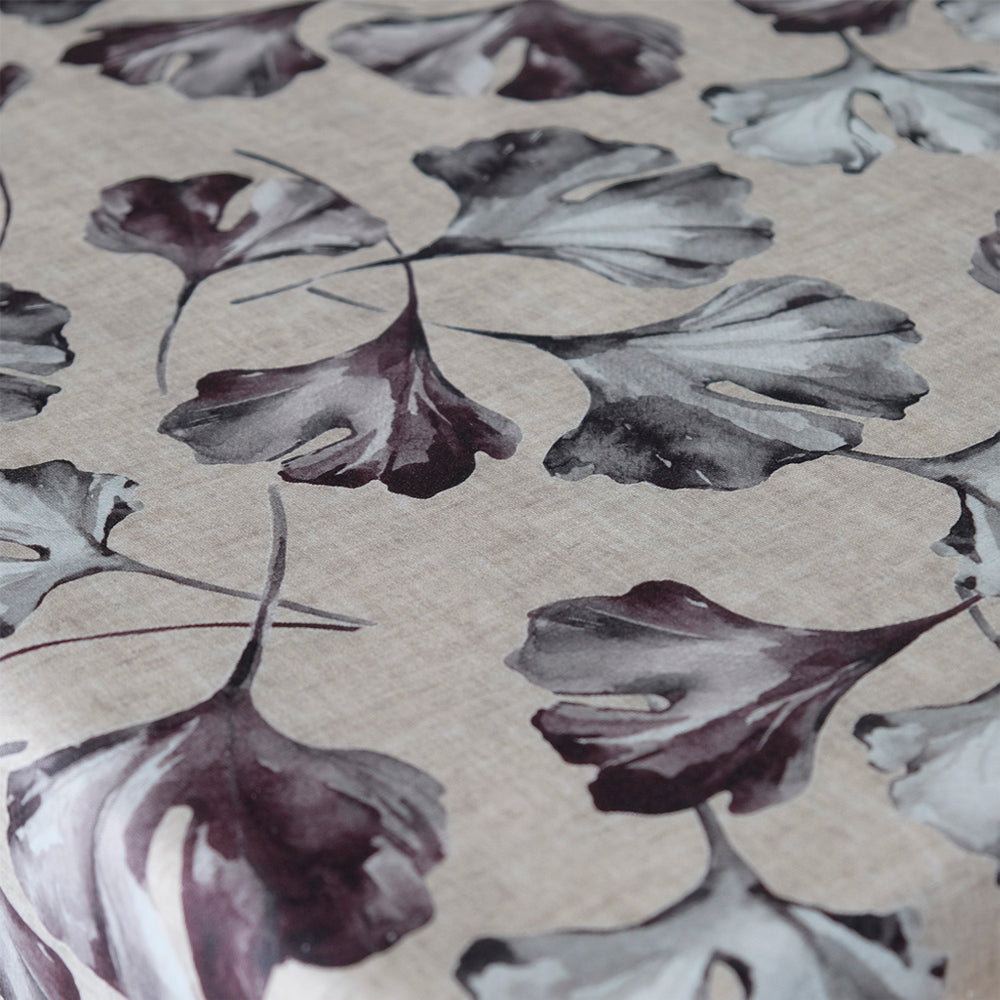 Ginkgoblad Lila - Textilvaxduk med vackra blad