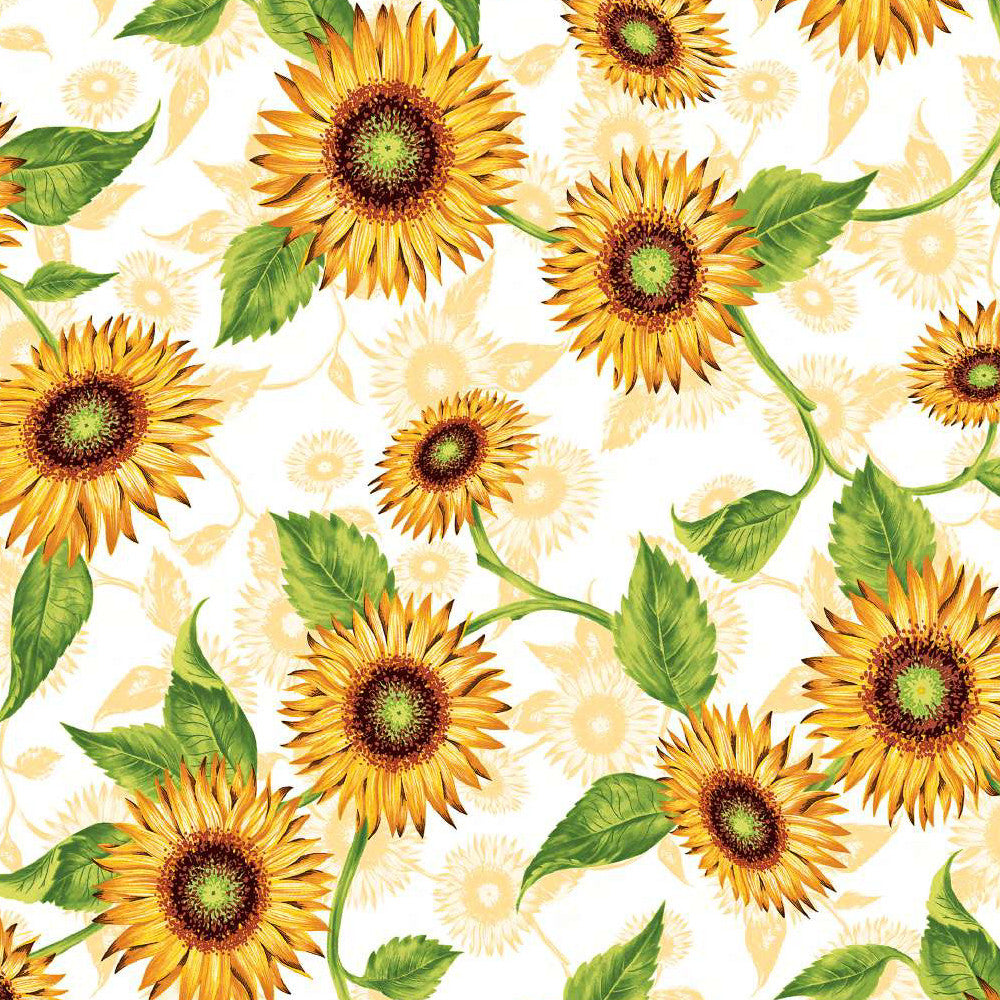 Girasoles - Textilvaxduk med vackra solrosor