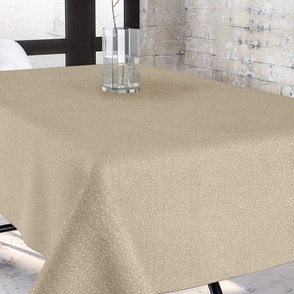 Goya Beige - Jacquardvävd textilvaxduk, 160 cm bred