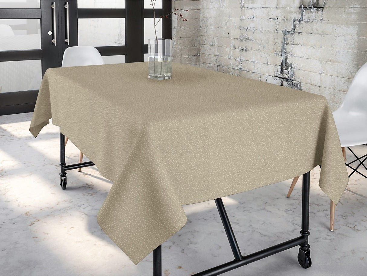 Goya Beige – Jacquardvävd textilvaxduk, 180 cm bred