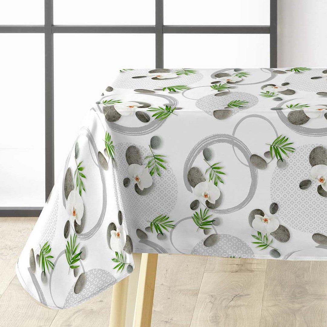 Gravity - Lugnande vaxduk med orkidéer och stenar