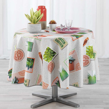 Green Garden, Ø 180 cm, rund duk med fläckskydd