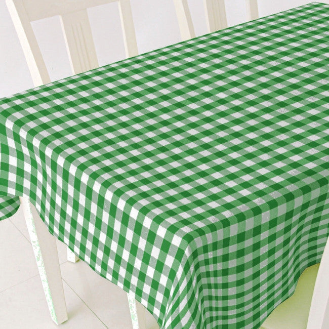 Vaxduk med gröna och vita rutor, 120 cm bred
