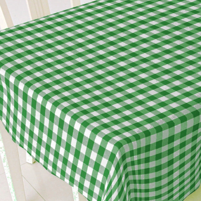 Vaxduk med gröna och vita rutor, 140 cm bred