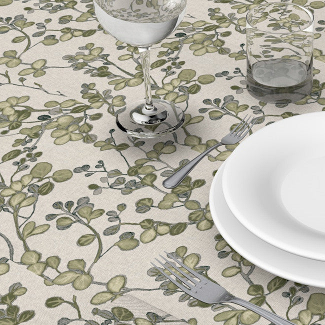 Grön Vildvin - textilduk med linnelook miljö