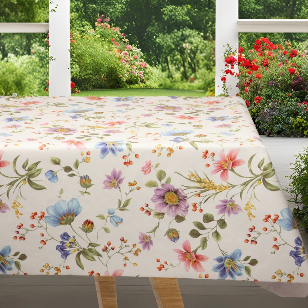 Havens Flor - Vaxduk med utslagna blommor i många färger