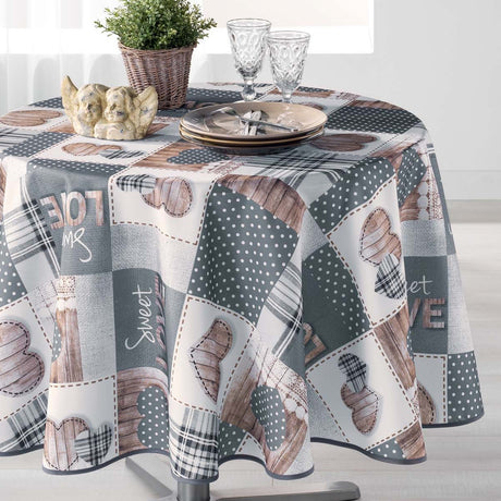 Hearty Ø 180 cm, rund duk med fläckskydd