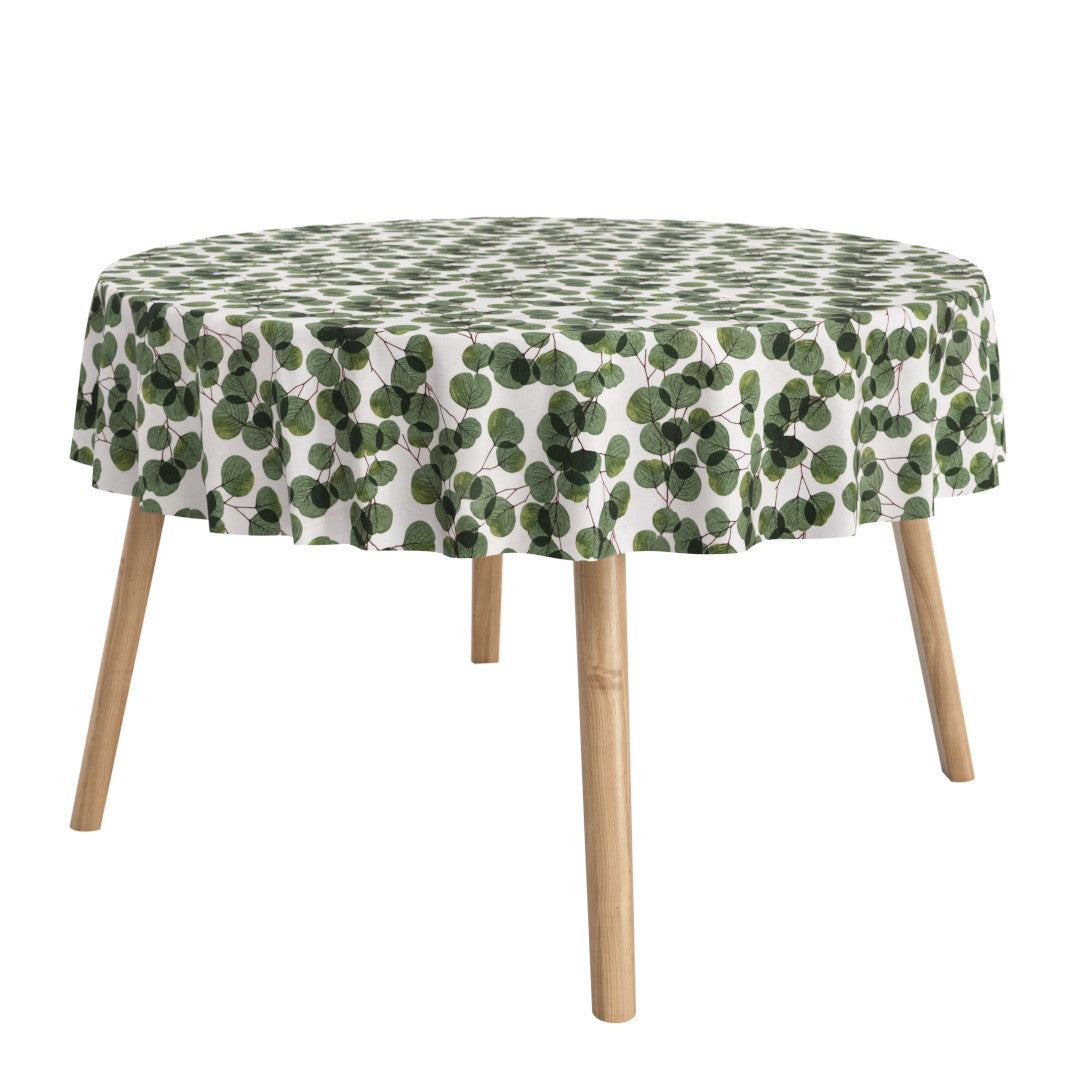 Hjärtblad - rund textilduk med vackra hjärtformade blad och halkskydd